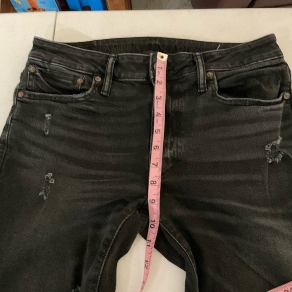 American Eagle Slim Fit Airflex+ Denim Jeans Distressed Black Men’s Size 30x32 - Picture 11 of 16